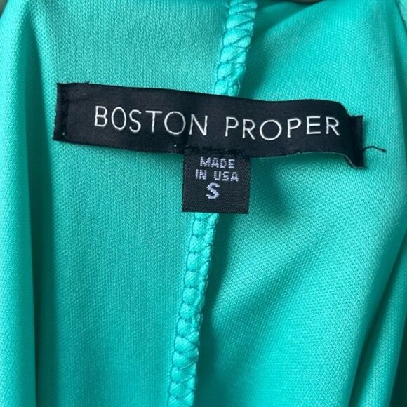 Boston Proper Bebe Cowl Neck Ombré Chiffon Asymmetrical Dress Blue Green Size S - Picture 3 of 7